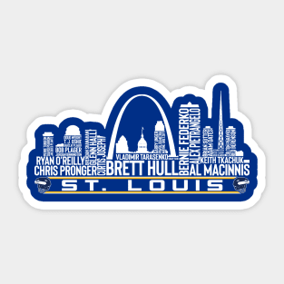 St. Louis Hockey Team All Time Legends, St. Louis City Skyline Sticker